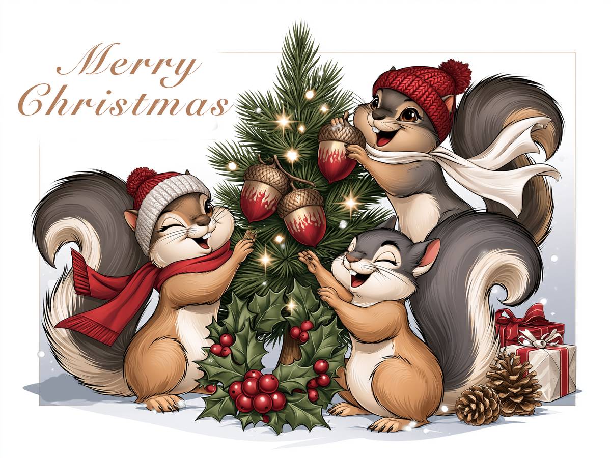 Squirrels Trim the Tree