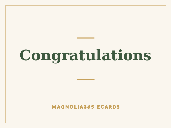 Congratulations