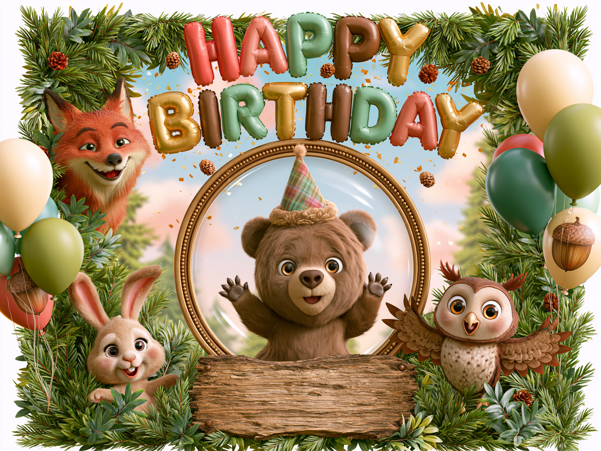 Woodland Birthday Bear