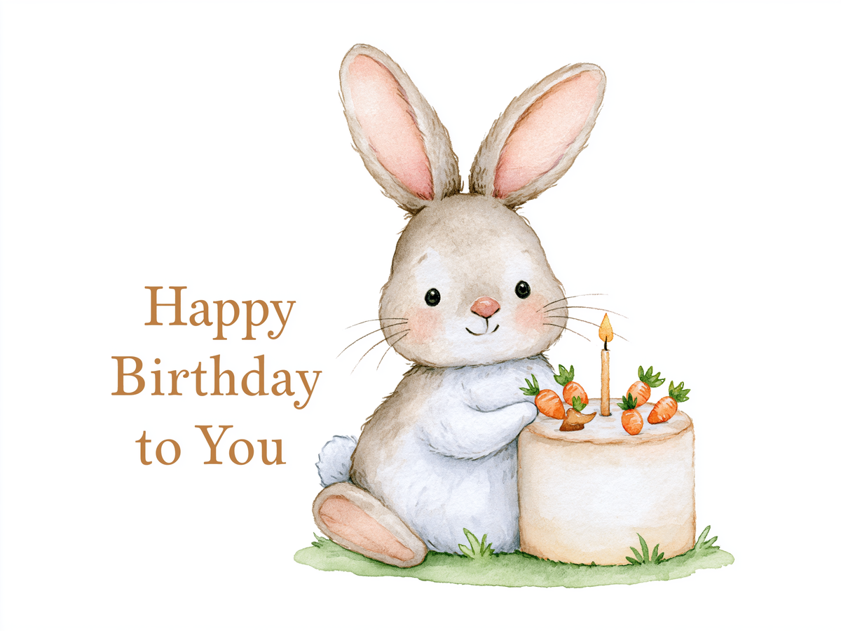 Carrot Cake Birthday Bunny