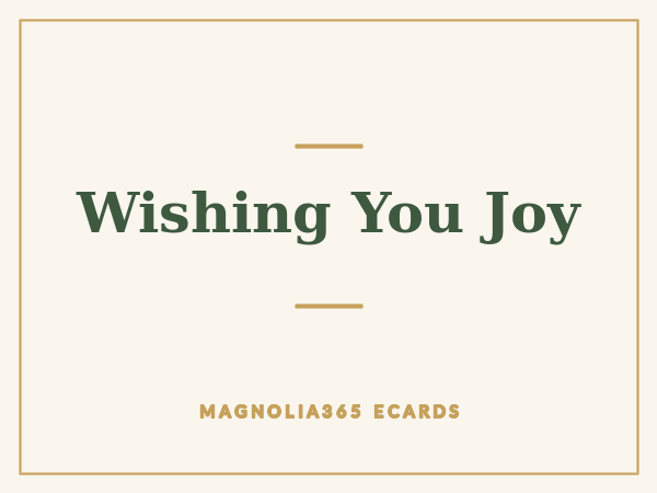 Wishing You Joy