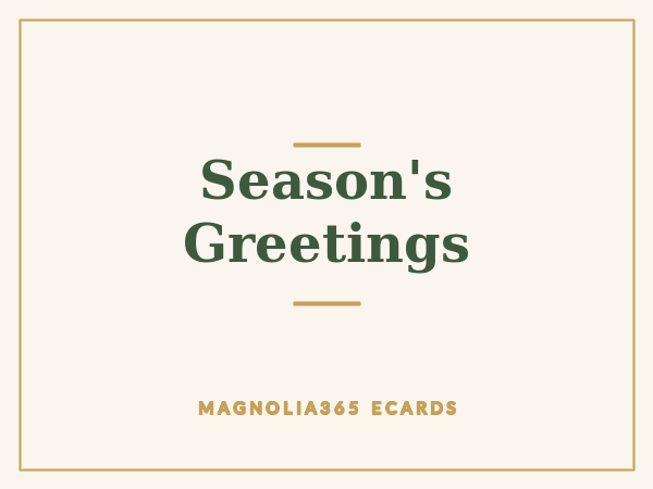 Season's Greetings