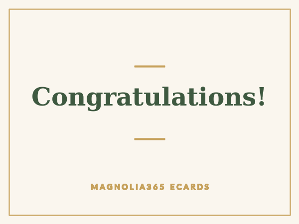 Congratulations!