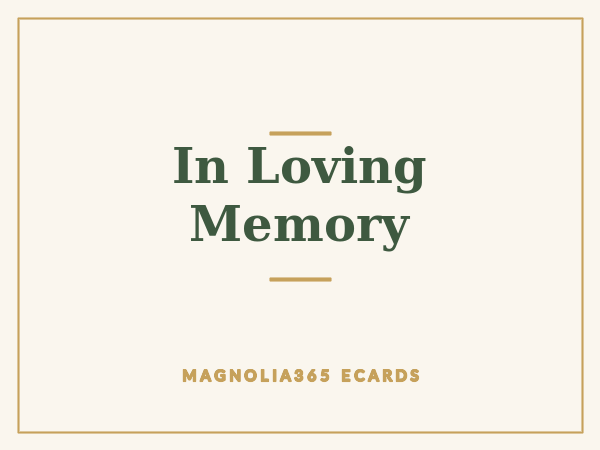 In Loving Memory