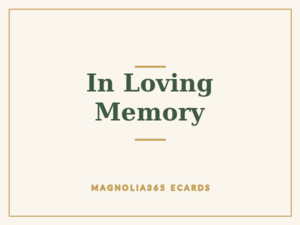 In Loving Memory