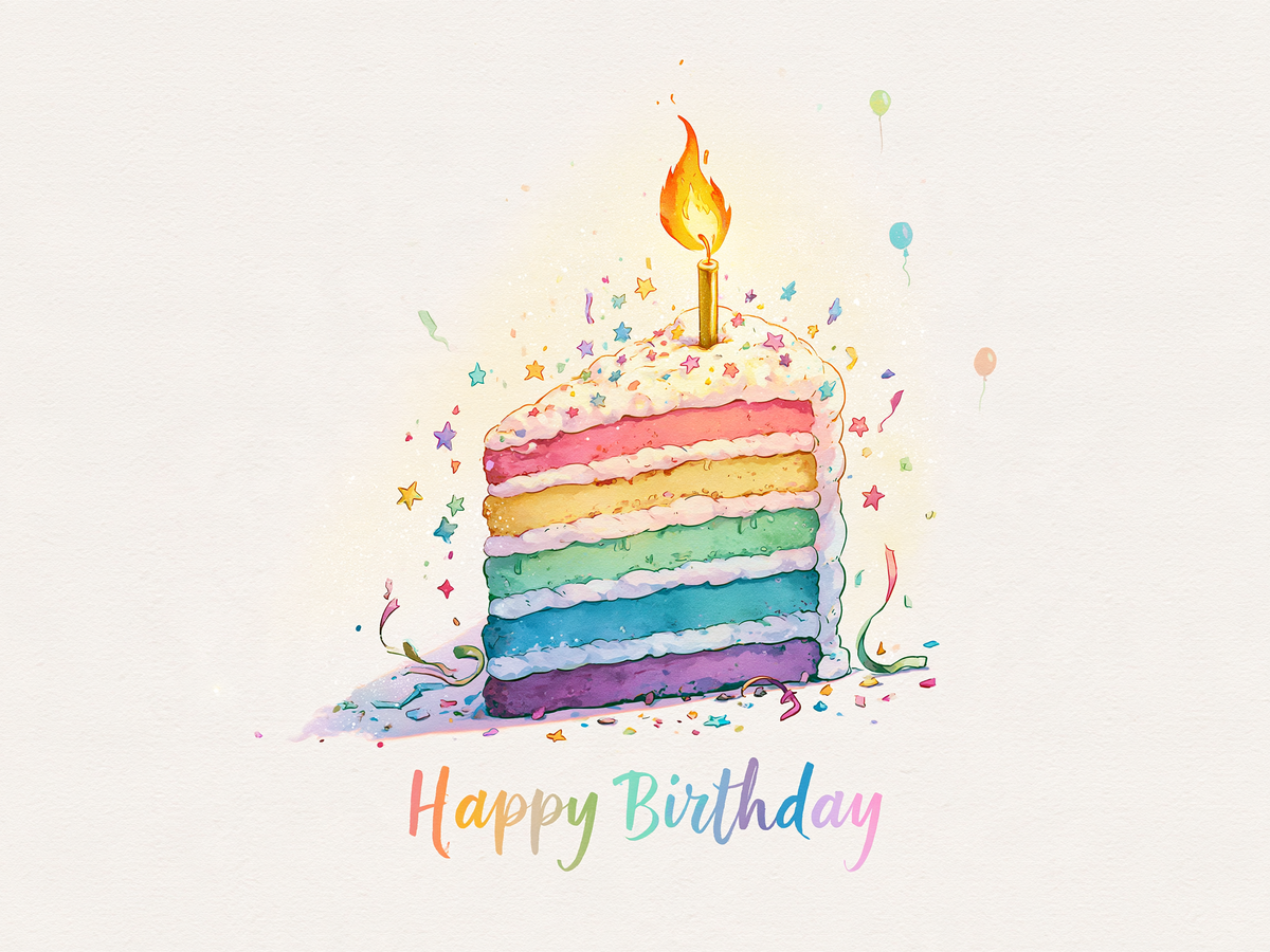 Rainbow Birthday Cake