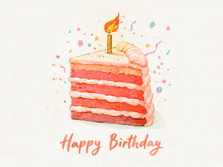 Coral Birthday Cake