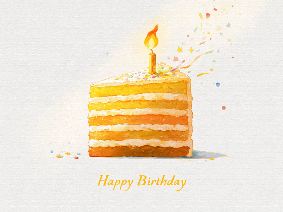 Golden Birthday Cake