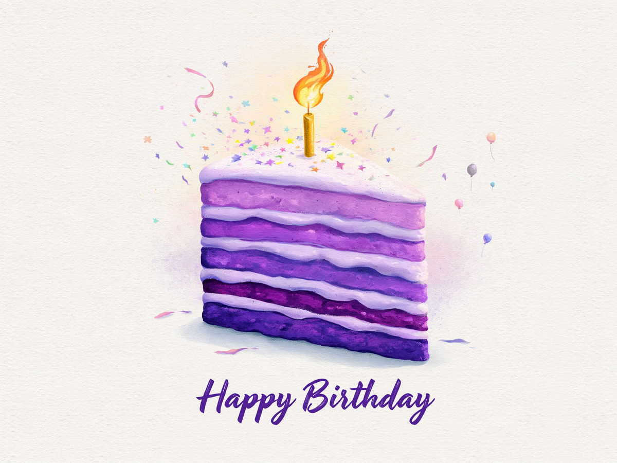 Violet Birthday Cake