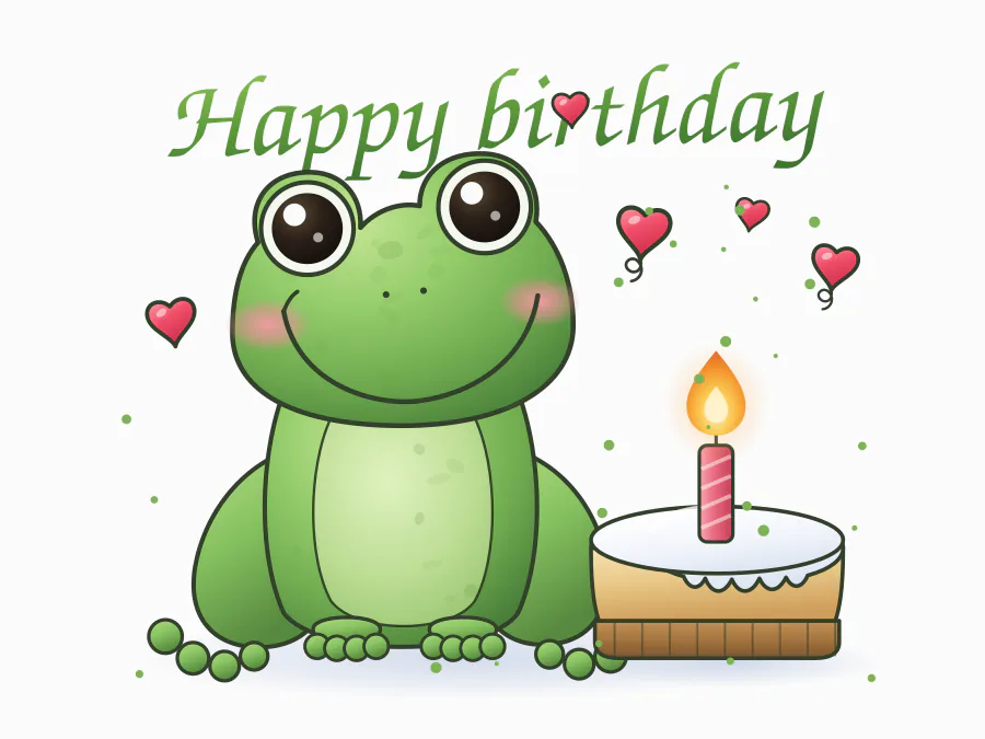 Hoppy Birthday Frog - Animated