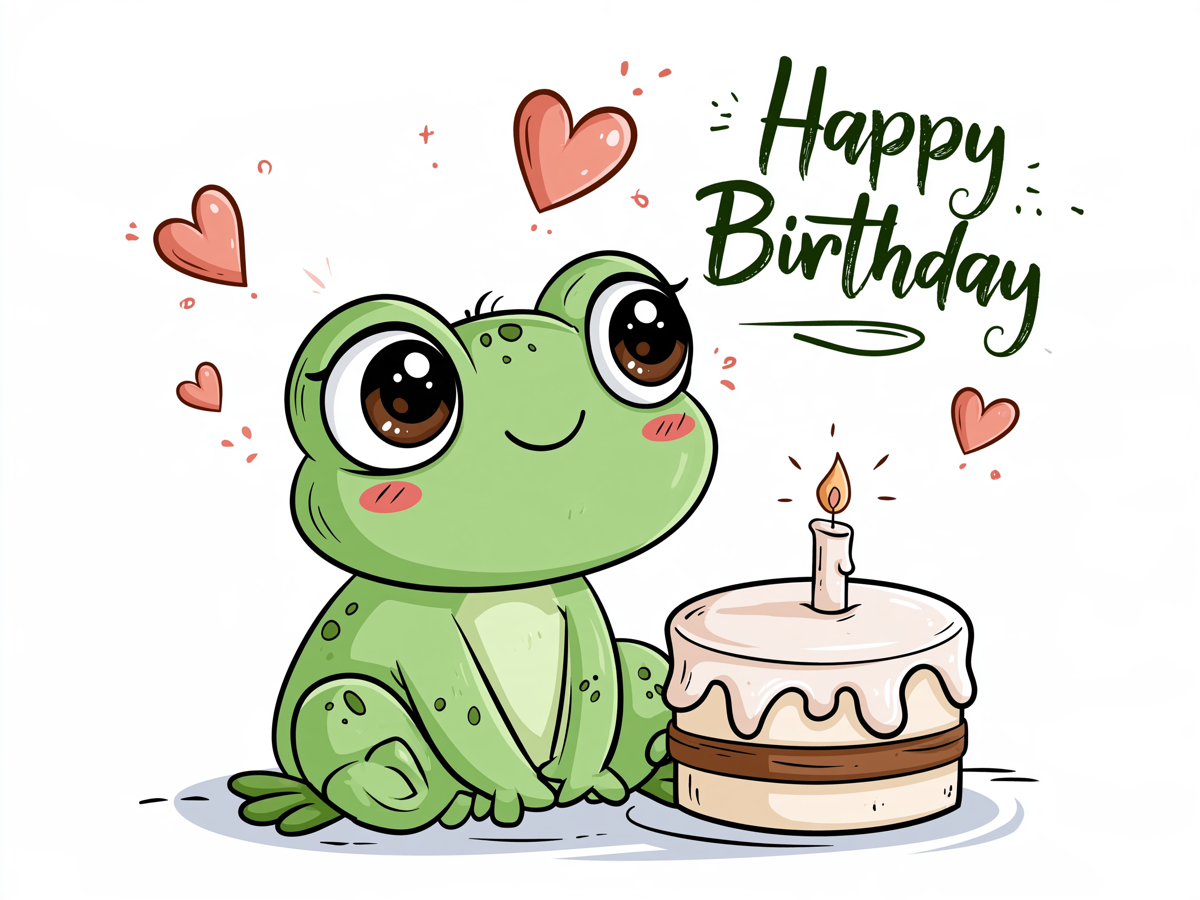 Wide-Eyed Birthday Frog
