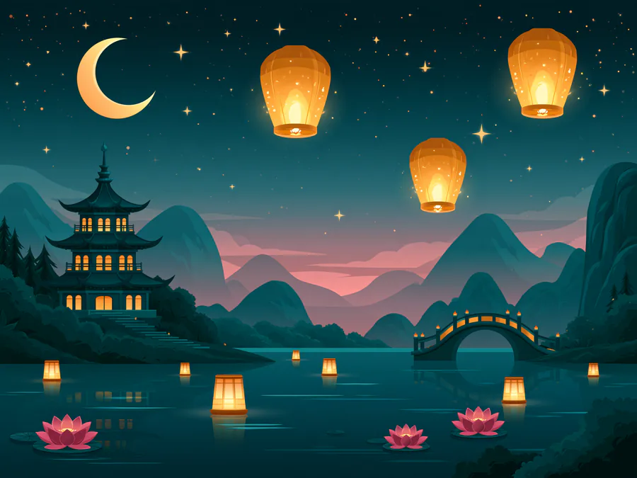 Dusk at the Lantern Lake