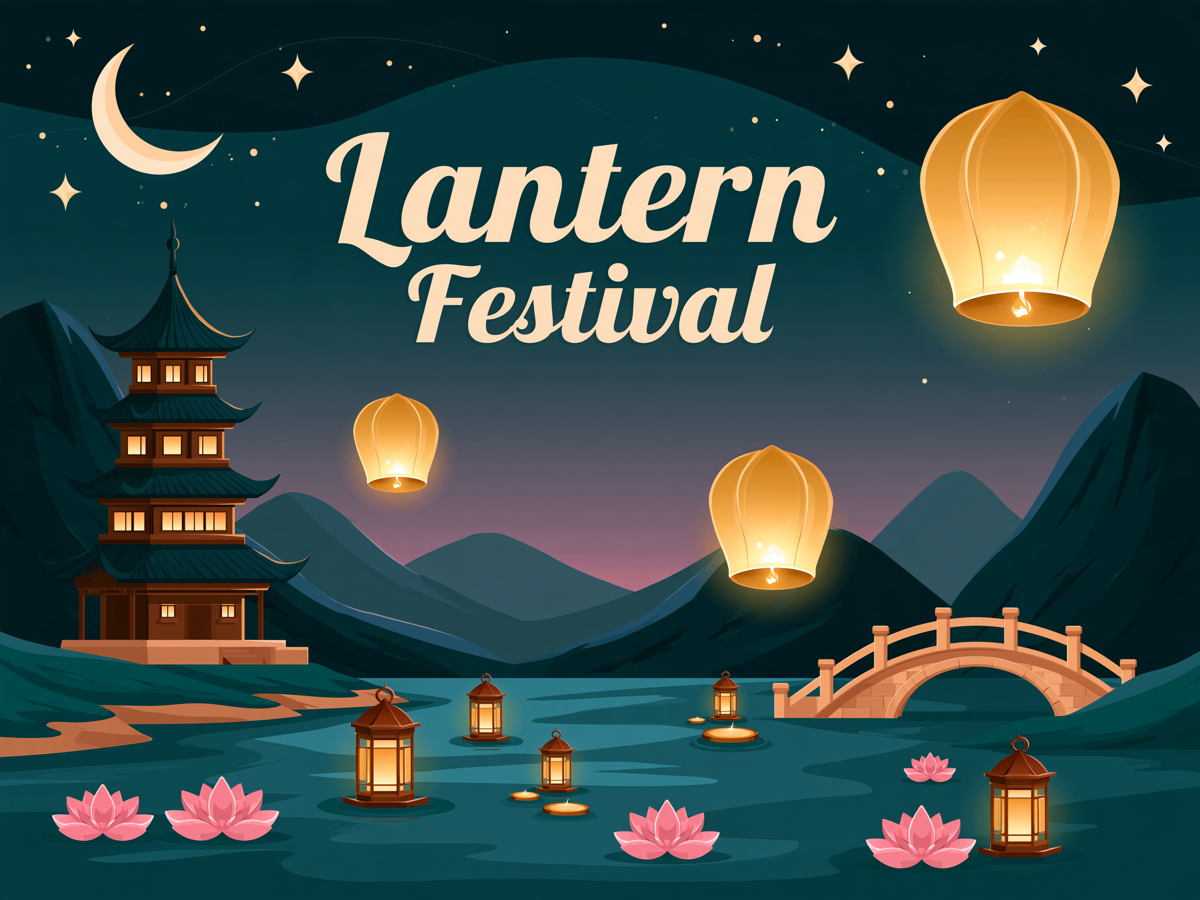 Lanterns and Lotus