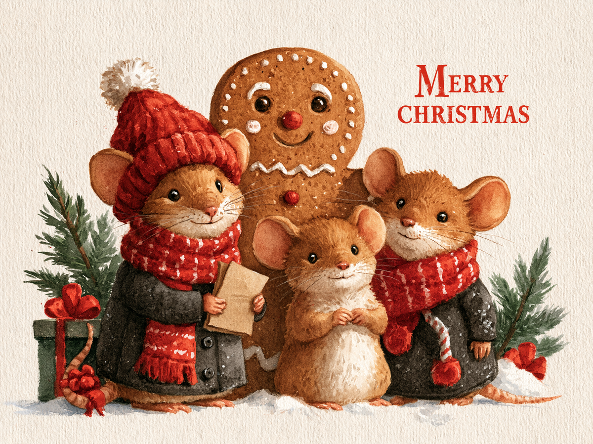 Christmas Mice and Gingerbread