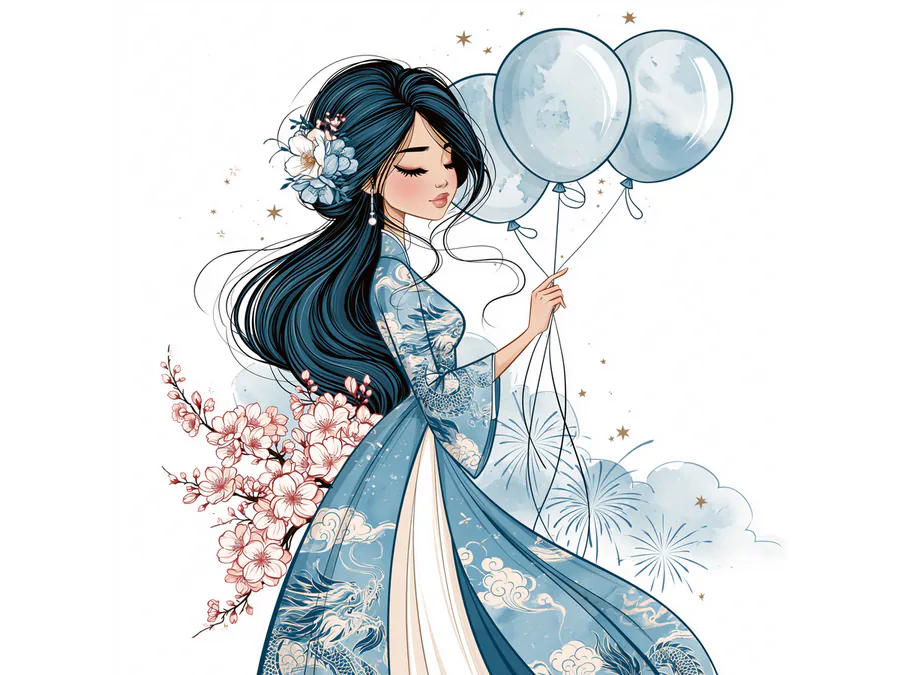 Blue Áo Dài