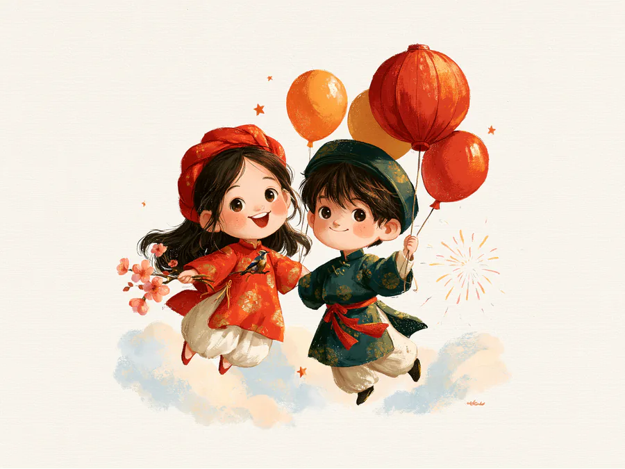 New Year Balloons