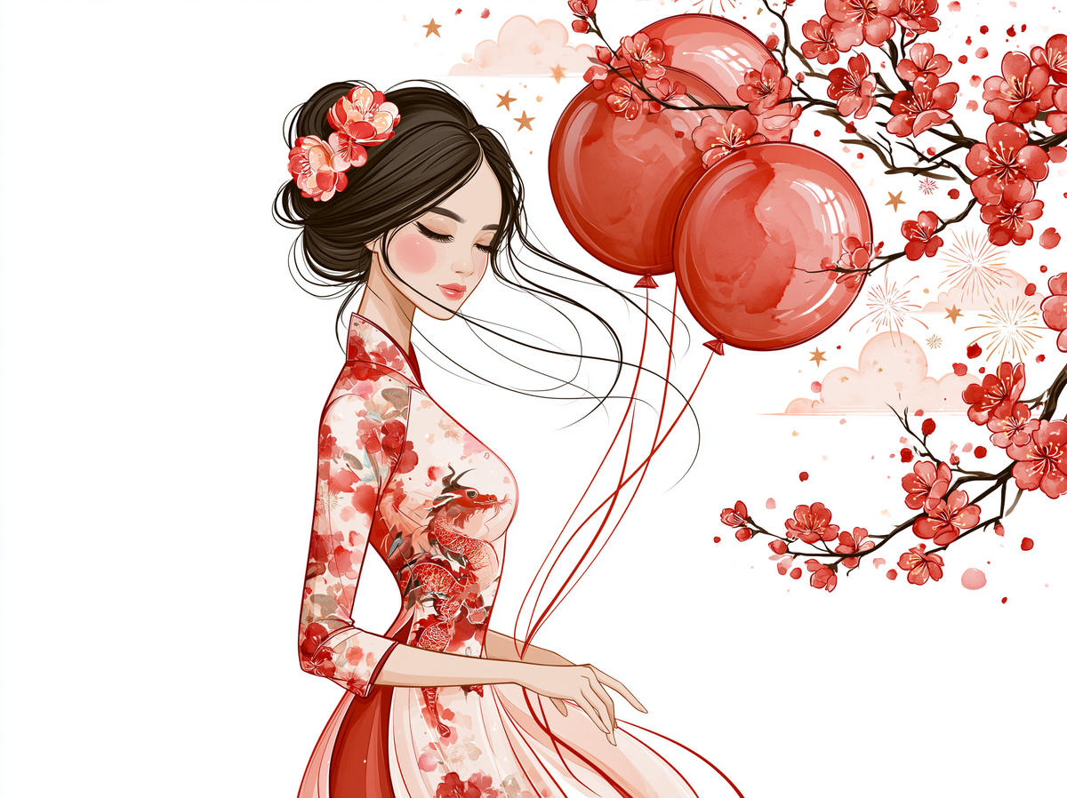 Plum Blossom Balloons