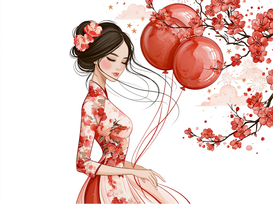 Plum Blossom Balloons